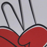 12" X 12" White Red And Black Love Peace Wood Square Wall Decor - Homeroots - Flyclothing LLC