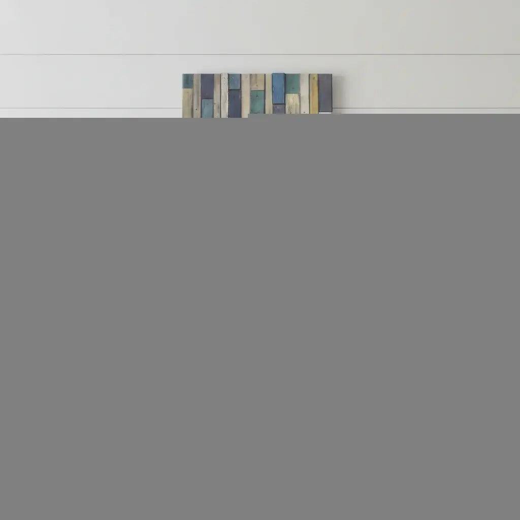 32" X 19" Blue Tan And White Dream Big Wood Wall Decor - Homeroots - Flyclothing LLC