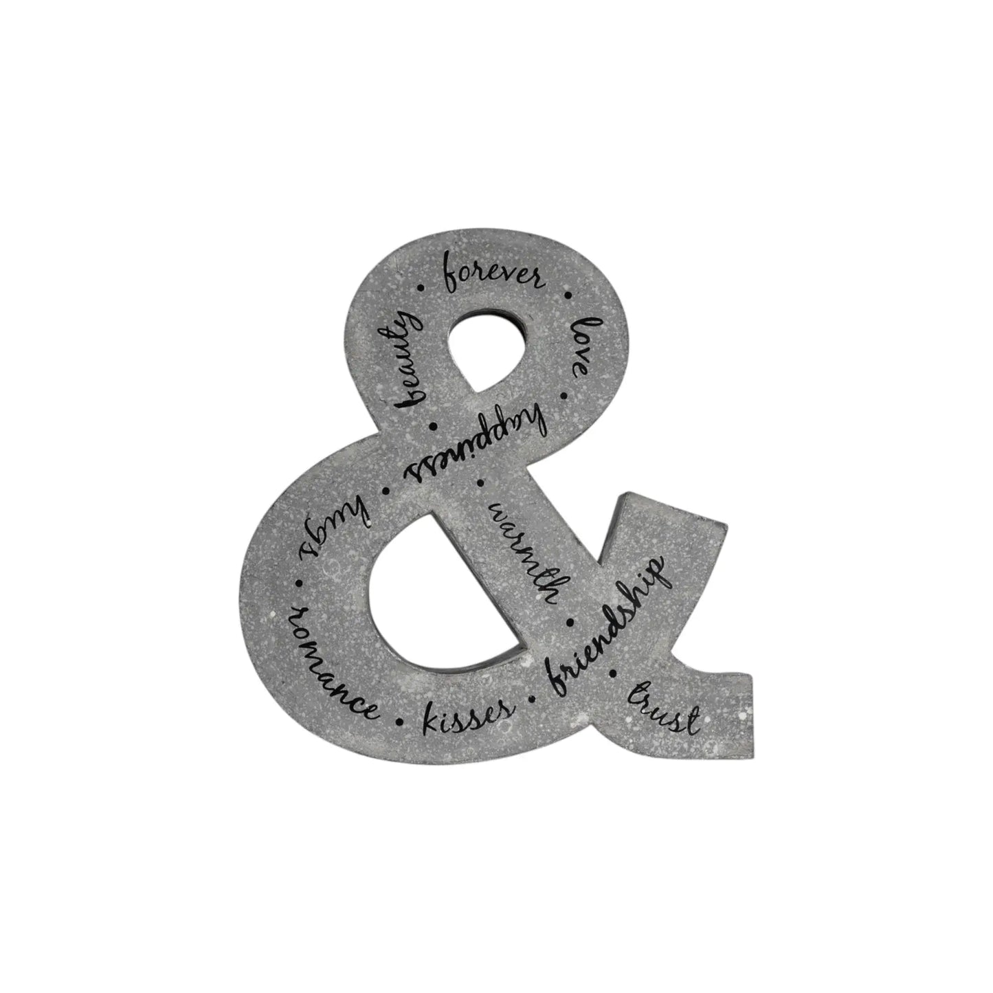 20" X 18" Black And Gray Galvanized Metal Ampersand Hanging Wall Decor - Homeroots - Flyclothing LLC
