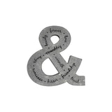 20" X 18" Black And Gray Galvanized Metal Ampersand Hanging Wall Decor - Homeroots - Flyclothing LLC