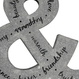 20" X 18" Black And Gray Galvanized Metal Ampersand Hanging Wall Decor - Homeroots - Flyclothing LLC