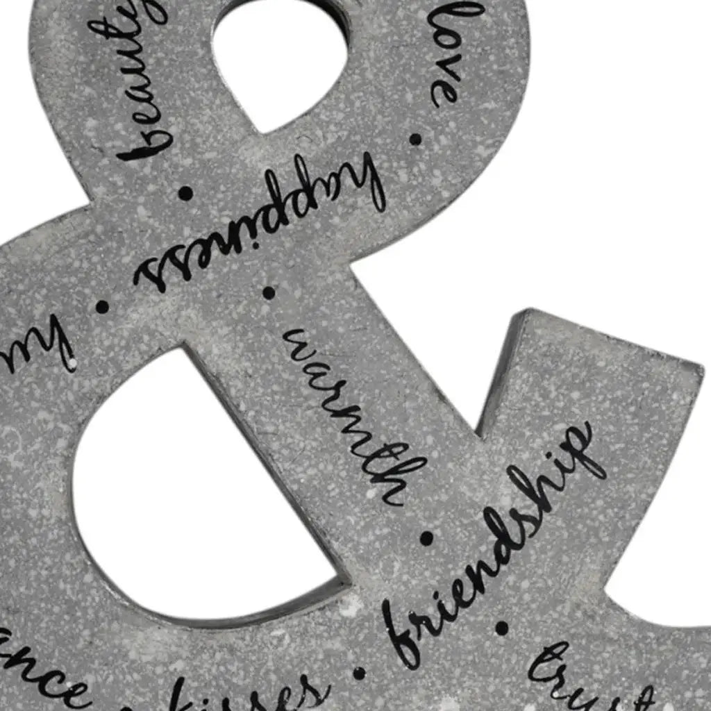 20" X 18" Black And Gray Galvanized Metal Ampersand Hanging Wall Decor - Homeroots - Flyclothing LLC
