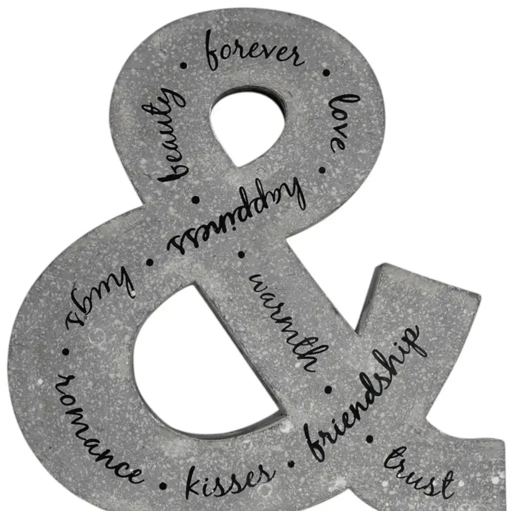 20" X 18" Black And Gray Galvanized Metal Ampersand Hanging Wall Decor - Homeroots - Flyclothing LLC