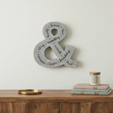 20" X 18" Black And Gray Galvanized Metal Ampersand Hanging Wall Decor - Homeroots - Flyclothing LLC