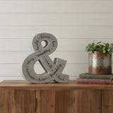 20" X 18" Black And Gray Galvanized Metal Ampersand Hanging Wall Decor - Homeroots - Flyclothing LLC
