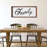 12" X 28" Brown And White Family Wood Wall Decor - Homeroots - Flyclothing LLC