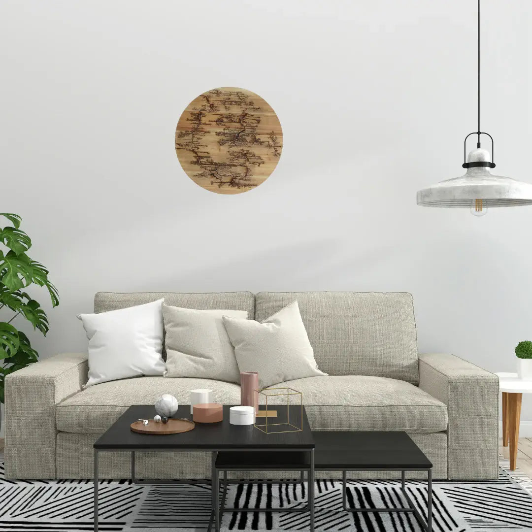 18" X 18" Black And Brown Wood Hanging Wall Decor - Homeroots - Flyclothing LLC