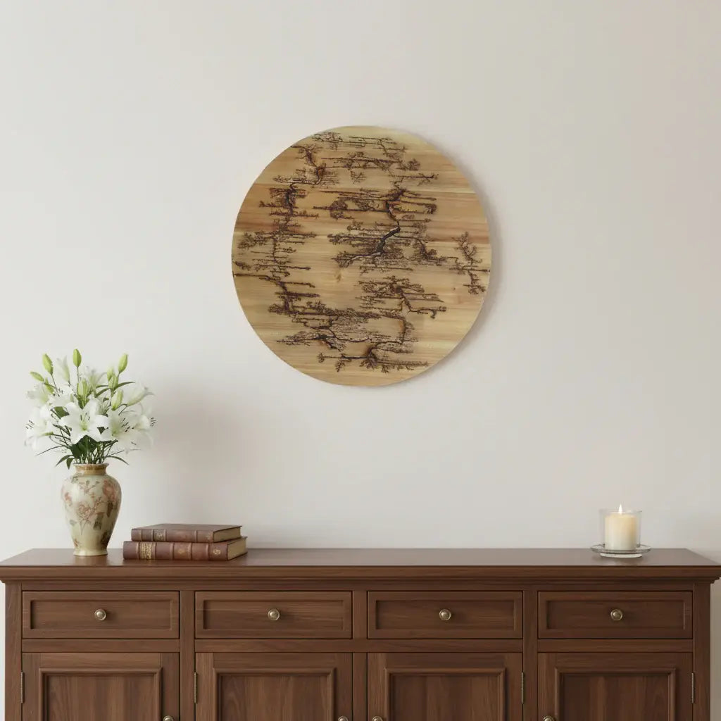 18" X 18" Black And Brown Wood Hanging Wall Decor - Homeroots - Flyclothing LLC