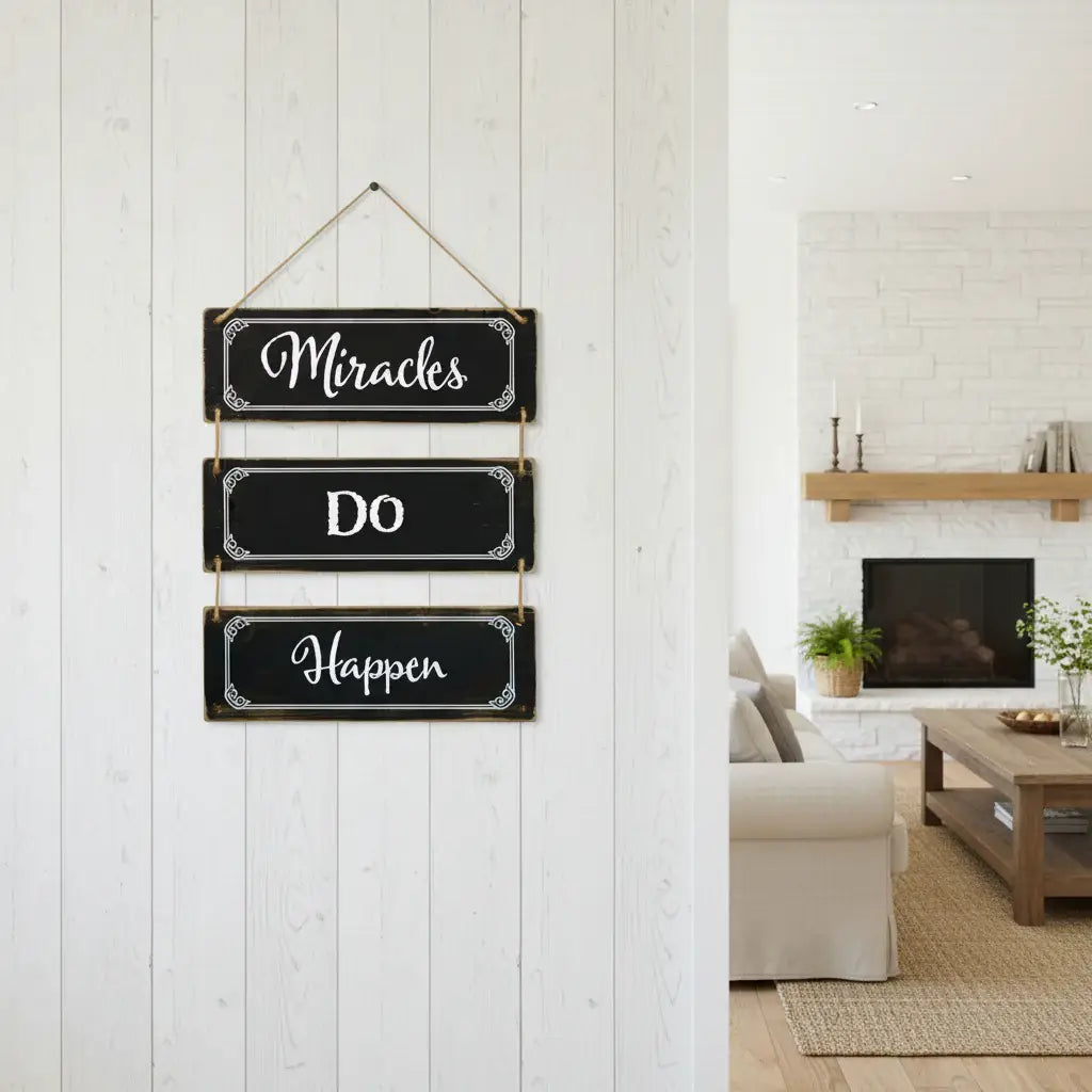 14" X 12" Black And White Inspirational Text Wood Wall Decor - Homeroots - Flyclothing LLC