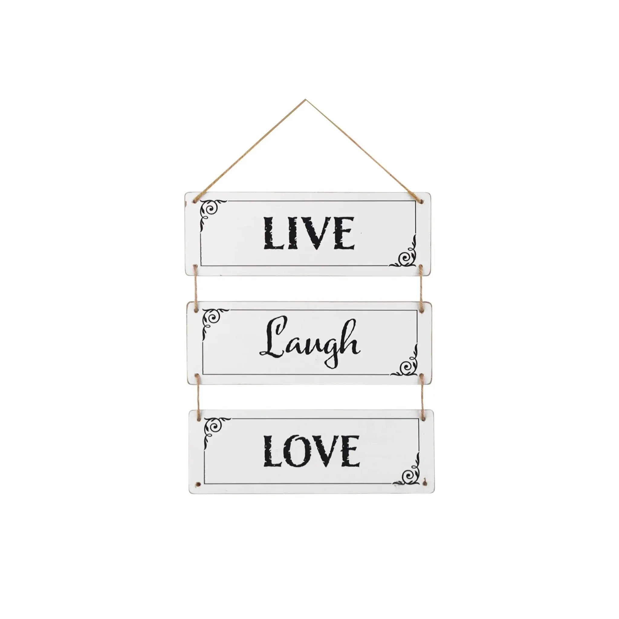 14" X 12" Black And White Reversible Inspirational Love Text Wood Wall Decor - Homeroots - Flyclothing LLC
