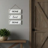 14" X 12" Black And White Reversible Inspirational Love Text Wood Wall Decor - Homeroots - Flyclothing LLC