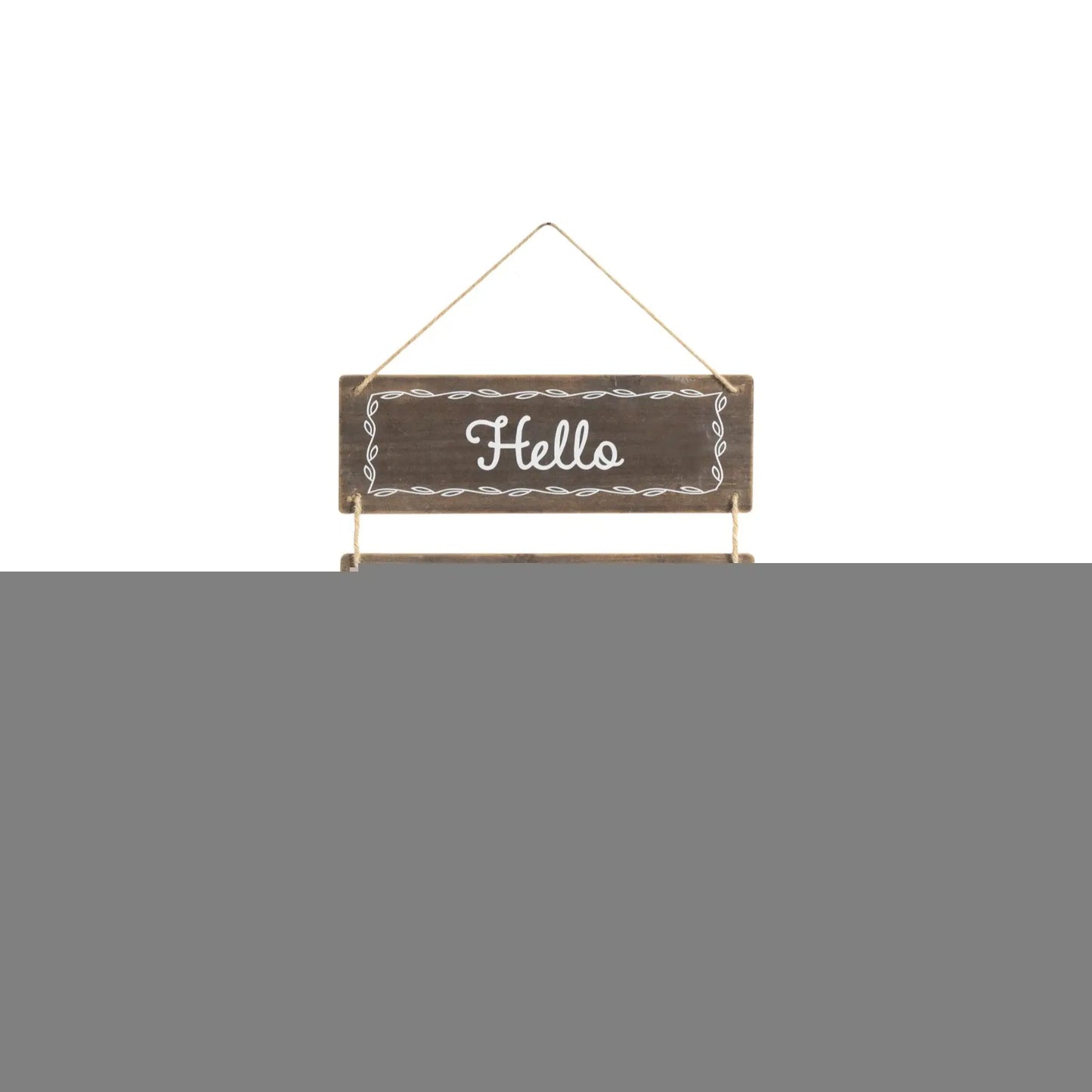 14" X 12" Brown And White Reversible Welcome Wood Wall Decor - Homeroots - Flyclothing LLC