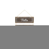 14" X 12" Brown And White Reversible Welcome Wood Wall Decor - Homeroots - Flyclothing LLC
