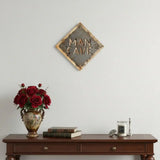 19" X 18" Gray And Natural Man Cave Metal And Wood Wall Decor - Homeroots - Flyclothing LLC