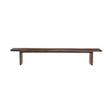 60" Brown Solid Wood Solid Wood Live Edge Dining Bench - Homeroots - Flyclothing LLC