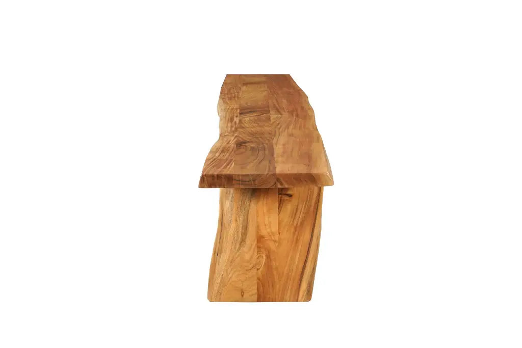 105" Natural Solid Wood Live Edge Dining Bench - Homeroots - Flyclothing LLC