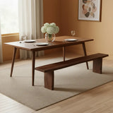105" Brown Solid Wood Solid Wood Live Edge Dining Bench - Homeroots - Flyclothing LLC