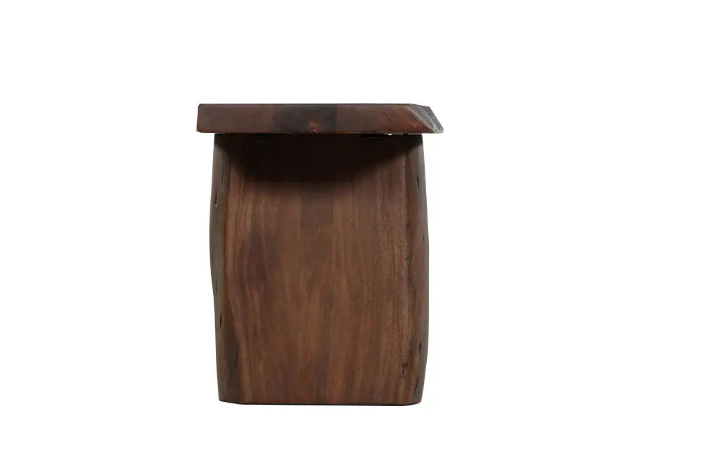105" Brown Solid Wood Solid Wood Live Edge Dining Bench - Homeroots - Flyclothing LLC
