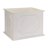 Set of Three White Wood Geometric Rectangular Planter Boxes - Homeroots - Flyclothing LLC