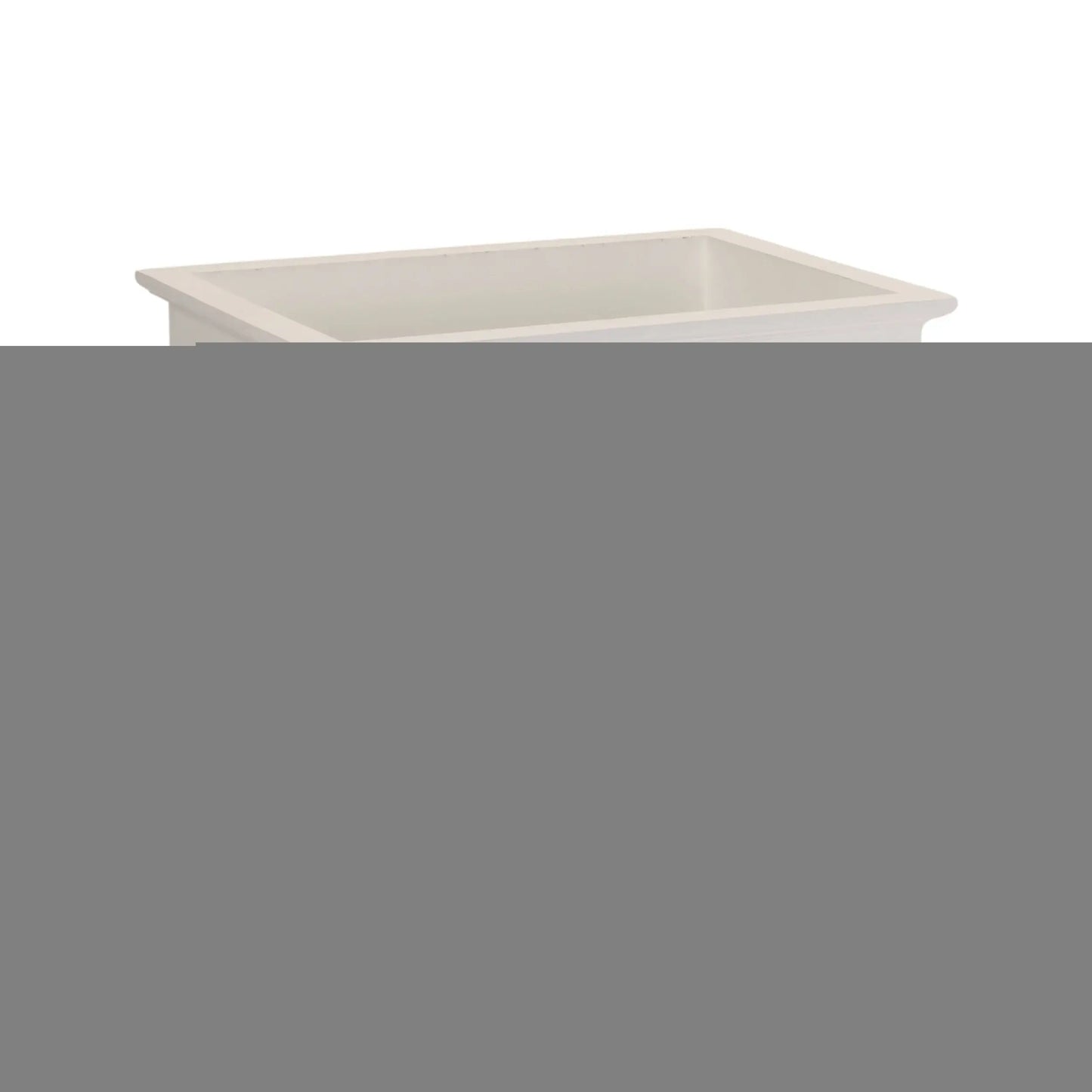 Set of Three White Wood Geometric Rectangular Planter Boxes - Homeroots - Flyclothing LLC