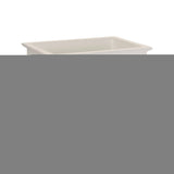 Set of Three White Wood Geometric Rectangular Planter Boxes - Homeroots - Flyclothing LLC