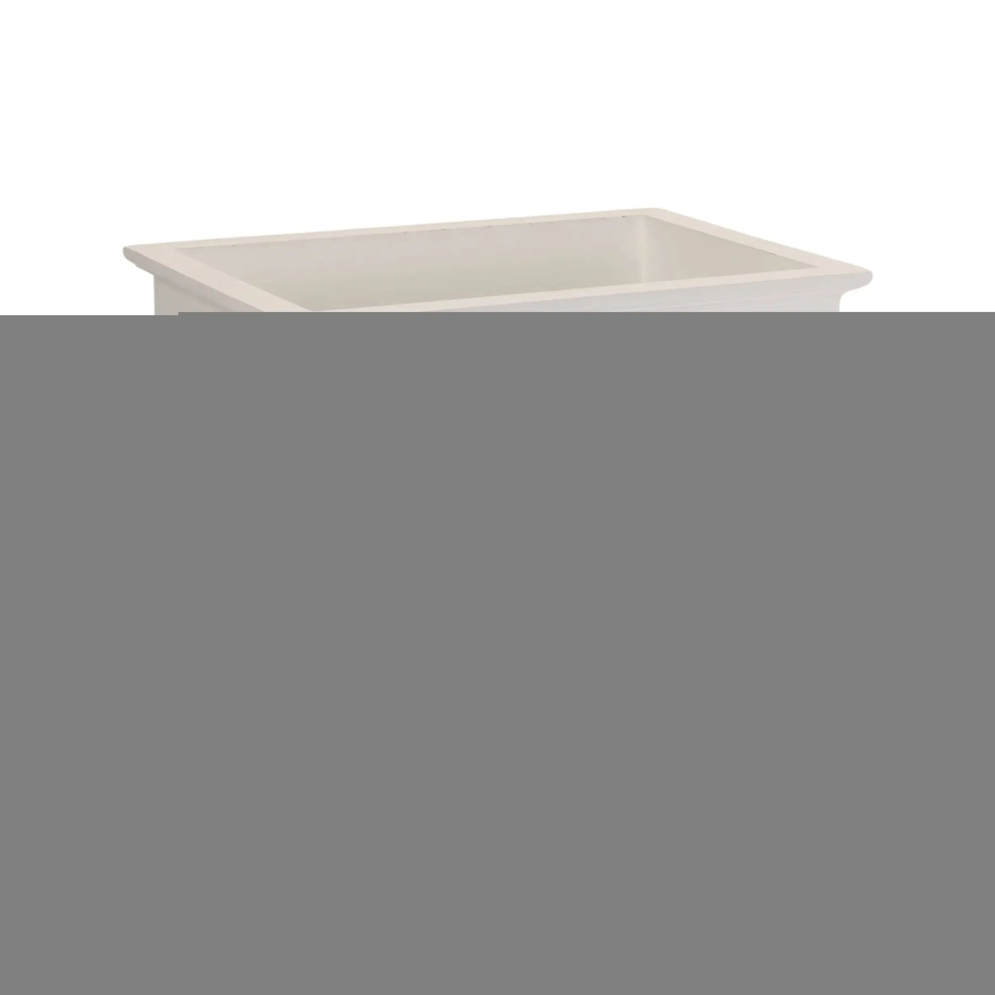 Set of Three White Wood Geometric Rectangular Planter Boxes - Homeroots - Flyclothing LLC