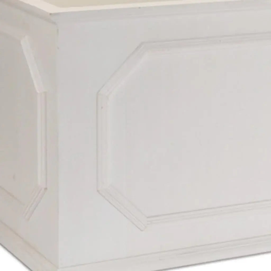 Set of Three White Wood Geometric Rectangular Planter Boxes - Homeroots - Flyclothing LLC