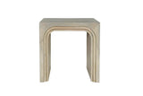 24" White Solid Wood Square Sled End Table - Homeroots - Flyclothing LLC