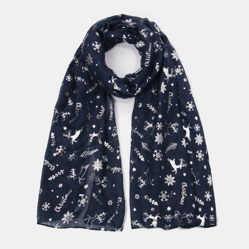 Christmas Element Polyester Scarf - Trendsi