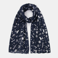 Christmas Element Polyester Scarf - Trendsi