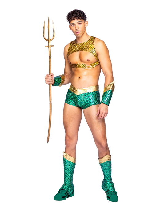 Roma Costume 6365 4pc Aqua Hunk - Roma Costume