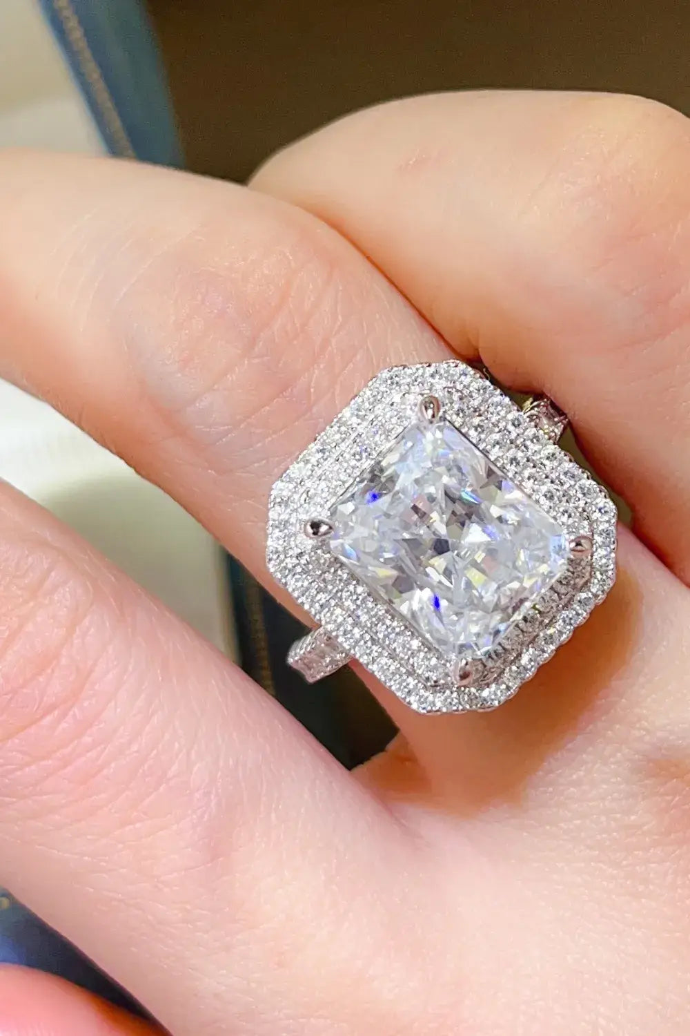 2 Carat Moissanite 925 Sterling Silver Ring - Trendsi - Flyclothing LLC