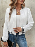 Zip Up Long Sleeve Jacket - Trendsi