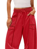 Drawstring Wide Leg Pants - Trendsi - Flyclothing LLC