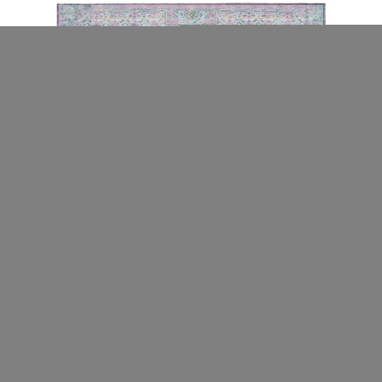 3' X 5' Blue And Pink Medallion Washable Indoor Outdoor Area Rug - Homeroots - Flyclothing LLC