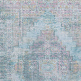 3' X 5' Blue And Pink Medallion Washable Indoor Outdoor Area Rug - Homeroots - Flyclothing LLC