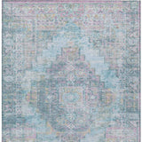 8' X 10' Blue And Pink Medallion Washable Indoor Outdoor Area Rug - Homeroots - Flyclothing LLC