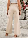 Elastic Waist Wide Leg Pants - Trendsi - Flyclothing LLC