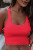 Crisscross Scoop Neck Swim Top - Trendsi - Flyclothing LLC