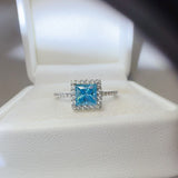 2 Carat Moissanite 925 Sterling Silver Square Shape Ring - Trendsi