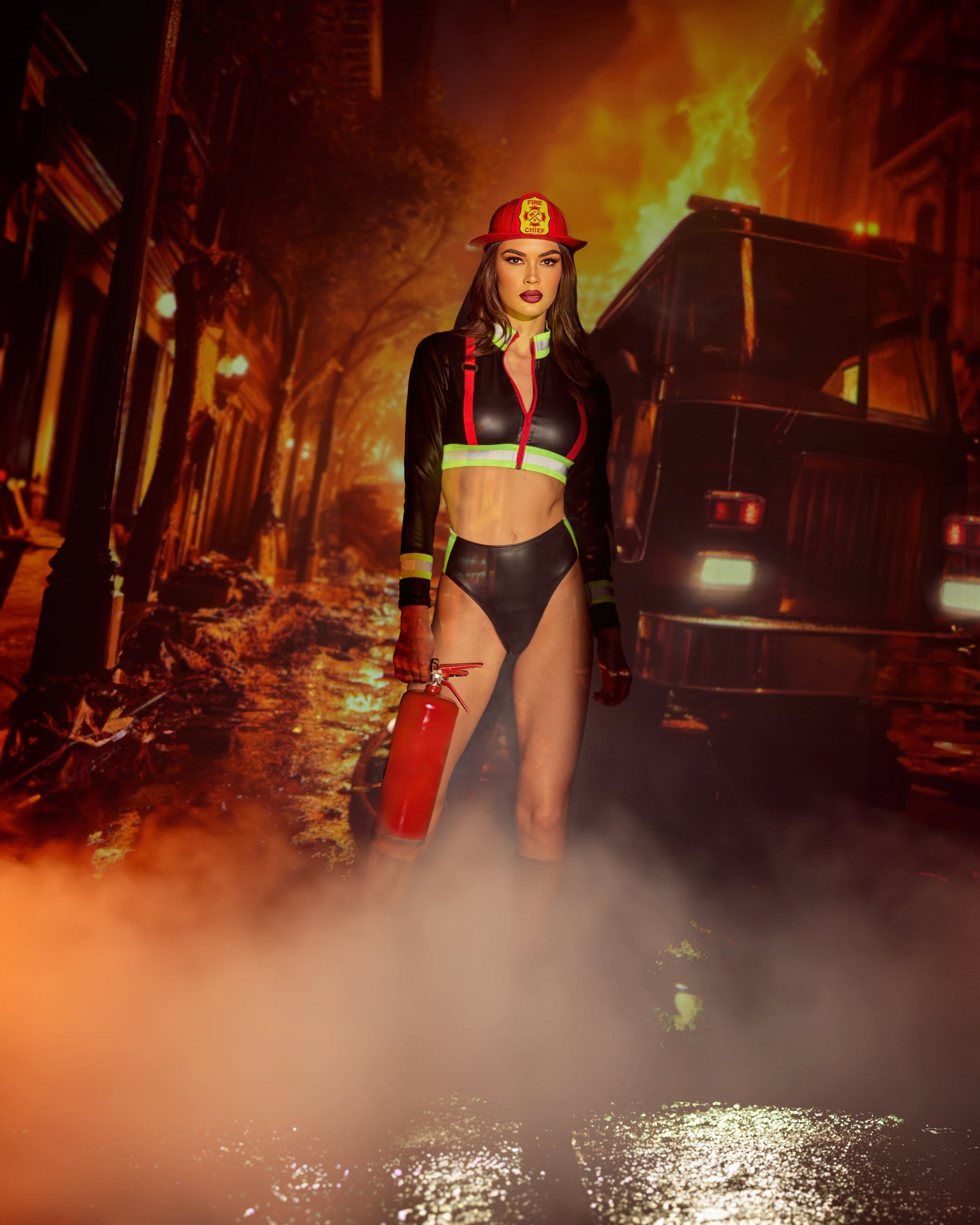 Roma Costume 3pc Fierce Fire Woman Costume 6373 - Roma Costume - Flyclothing LLC