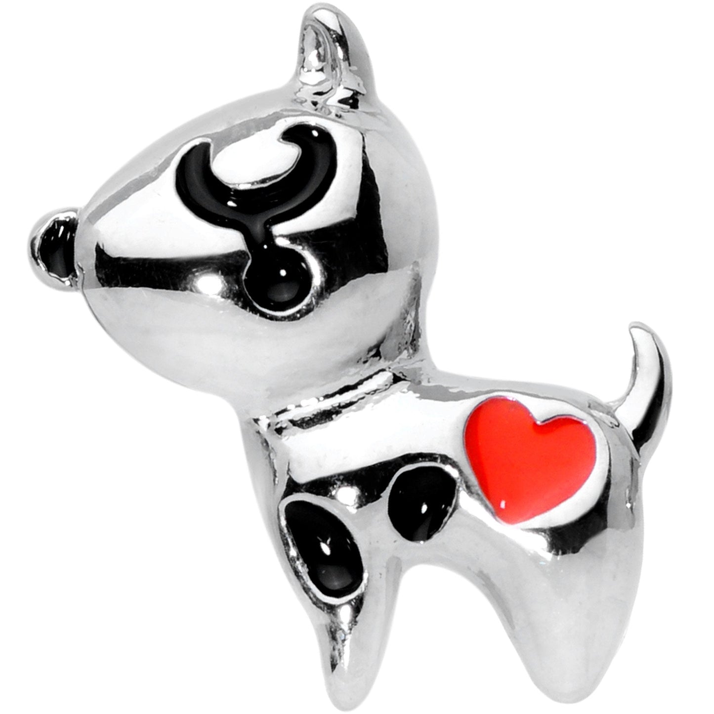 16G 1/4 Red Heart Dog Lover Tragus Cartilage Earring - BodyCandy - Flyclothing LLC