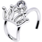 Clear Gem Crown of the Queen Ear Cuff - BodyCandy - Flyclothing LLC