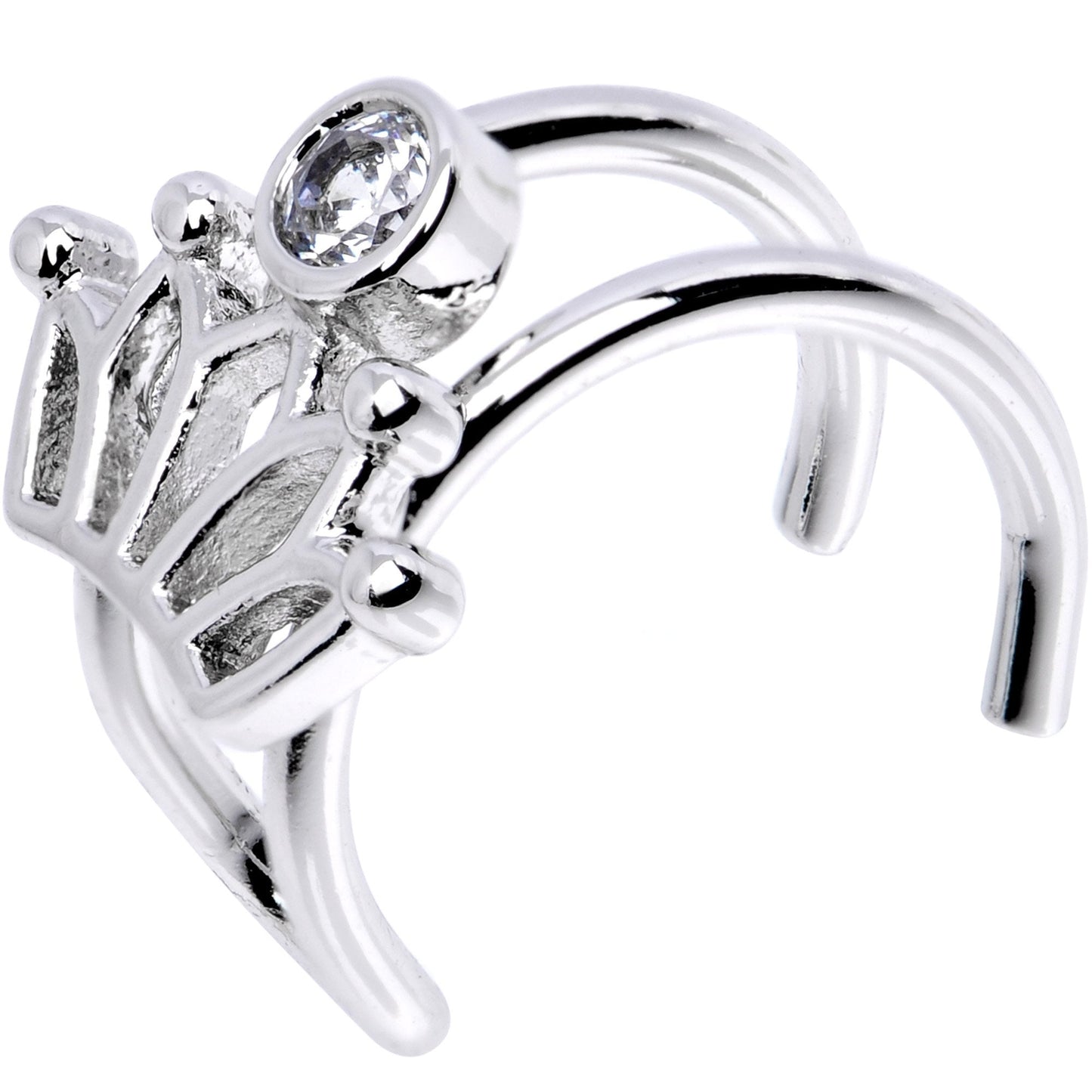 Clear Gem Crown of the Queen Ear Cuff - BodyCandy - Flyclothing LLC