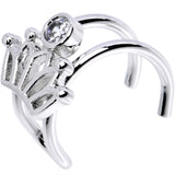 Clear Gem Crown of the Queen Ear Cuff - BodyCandy - Flyclothing LLC