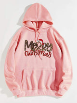 MERRY CHRISTMAS Graphic Drawstring Hoodie - Trendsi - Flyclothing LLC
