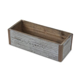Gray Wood 98 Ounce Rectangular Distressed Planter Box - Homeroots - Flyclothing LLC