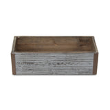 Gray Wood 98 Ounce Rectangular Distressed Planter Box - Homeroots - Flyclothing LLC