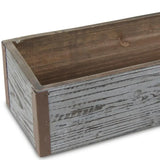 Gray Wood 98 Ounce Rectangular Distressed Planter Box - Homeroots - Flyclothing LLC