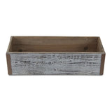Gray Wood 151 Ounce Rectangular Distressed Planter Box - Homeroots - Flyclothing LLC